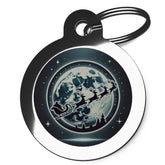 Flying Reindeer Christmas Dog Tag